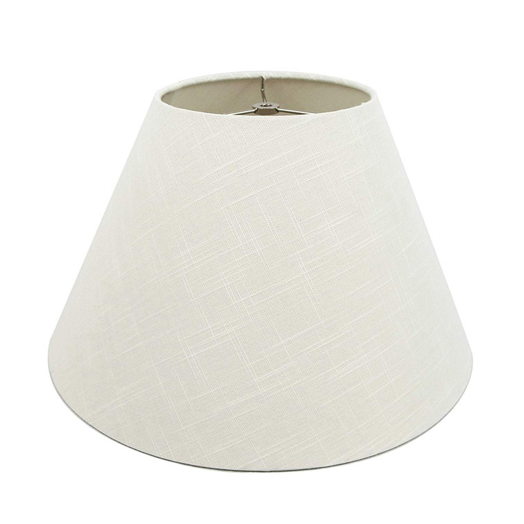 Gracie Oaks 10'' H Linen Bell Lamp Shade ( Spider ) in White Wayfair